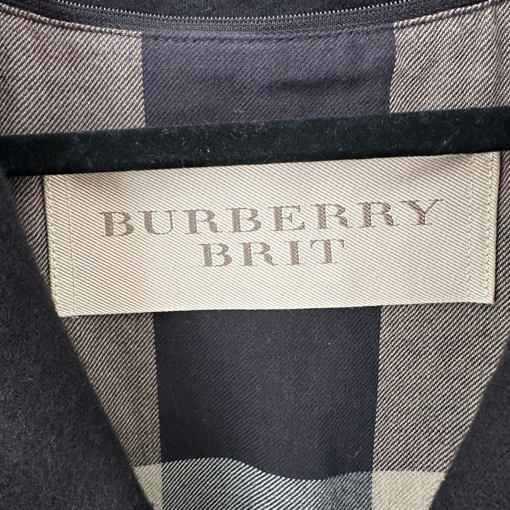 Burberry Brit Black Blazer Wool Blend Size S - Picture 6 of 16